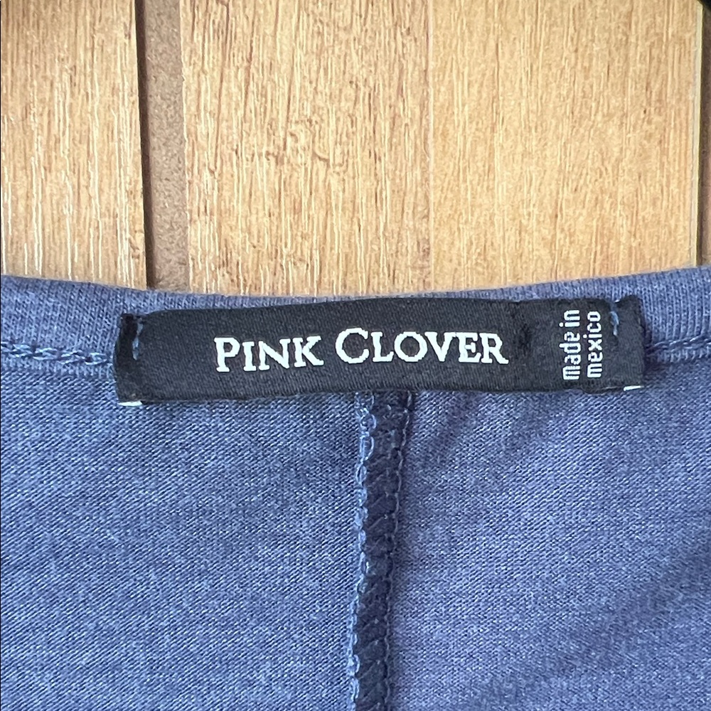 Pure Collection Navy Button-Detail Tee - Picture 2 of 3